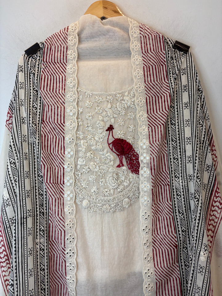 Mayurika – Chanderi Cotton Peacock Suit