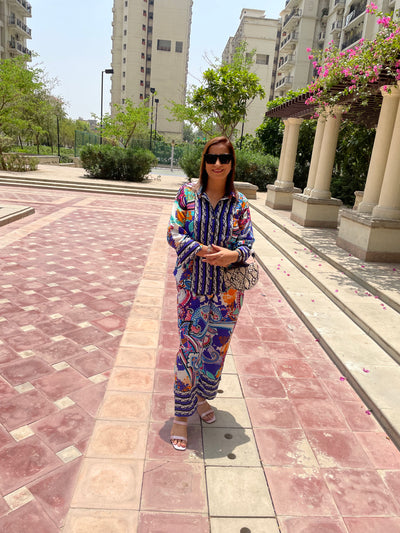 Printed American Crepe Co-ord Set