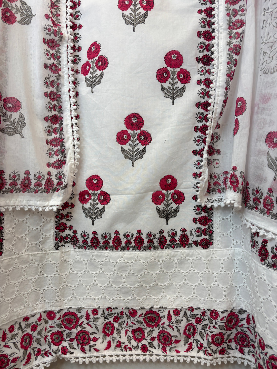 Chikra – Cotton Chikankari Block Print Suit