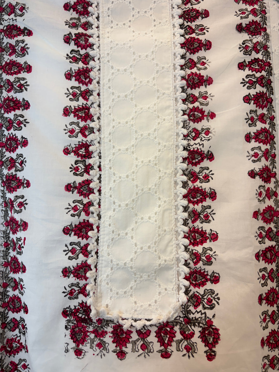 Chikra – Cotton Chikankari Block Print Suit