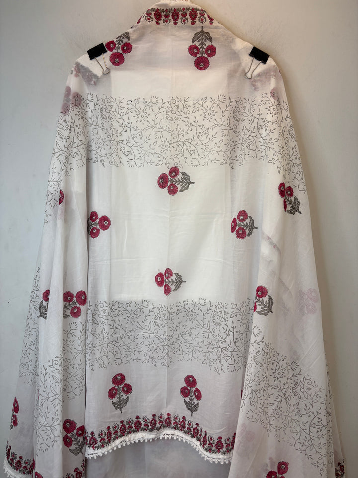 Chikra – Cotton Chikankari Block Print Suit