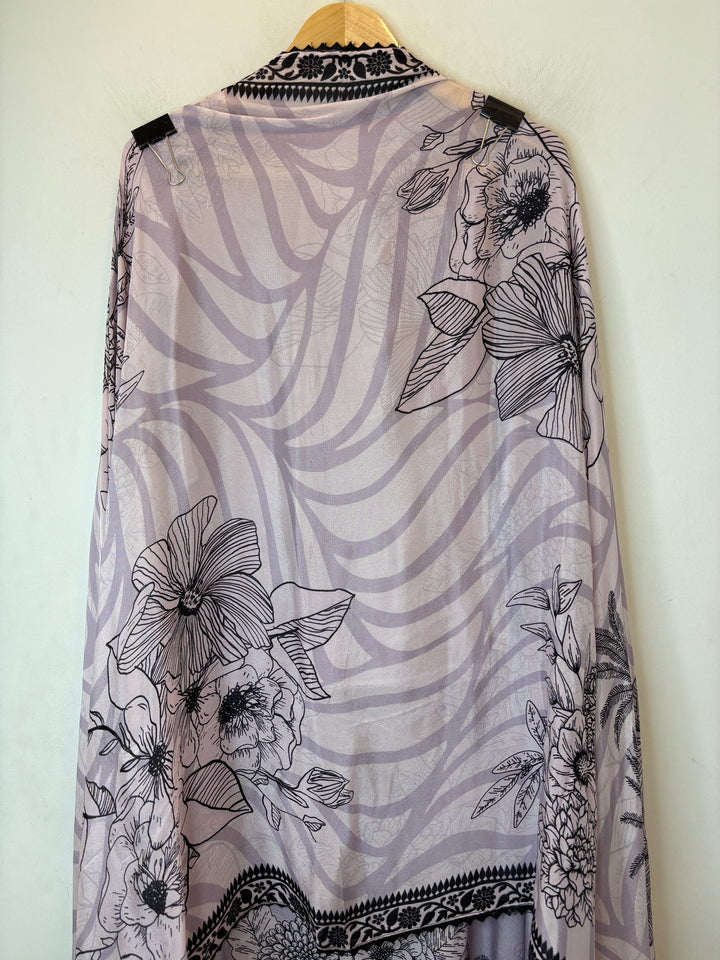 Zivara – Lavender Crepe Digital Cutdana Suit