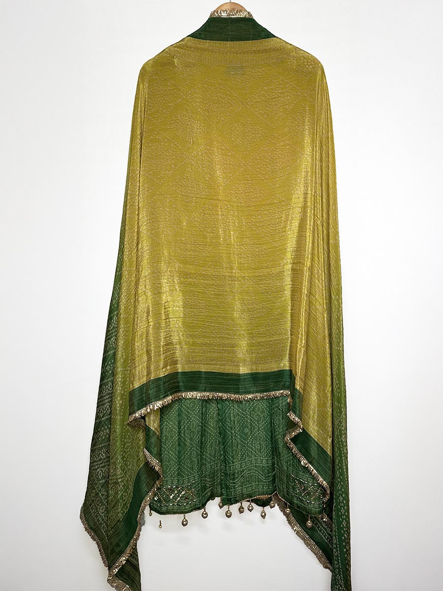 Nargis – Ombre Crushed Tissue Bandhni Suit