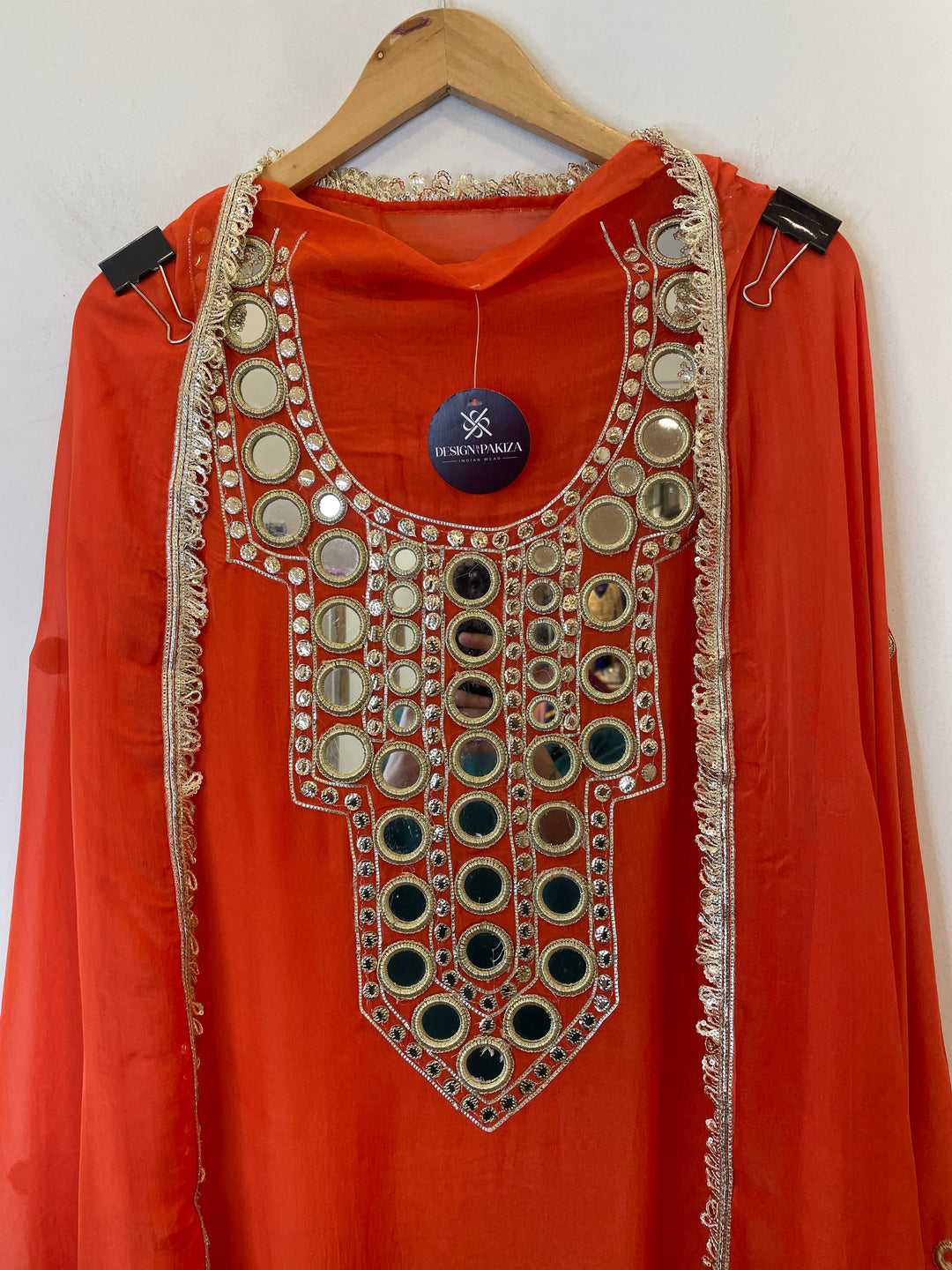 Arzoo – Unstitched Organza Mirror Work Suit