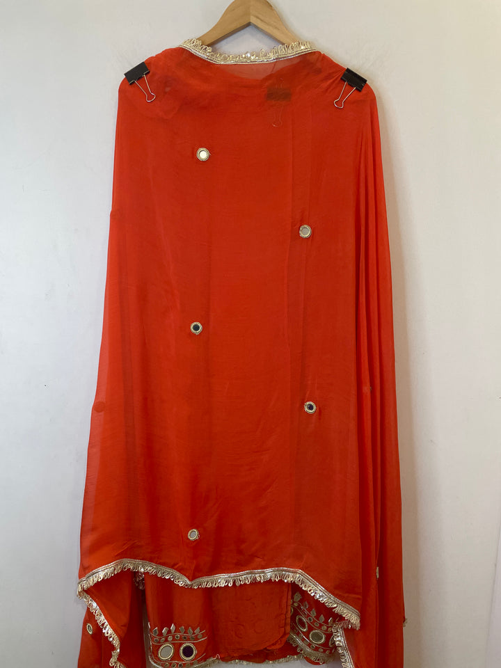 Arzoo – Unstitched Organza Mirror Work Suit