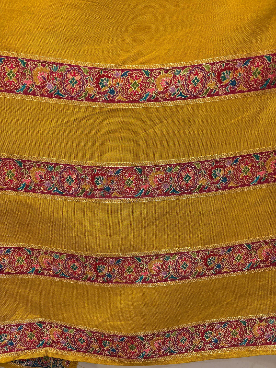 Dupira – Yellow Dupion Silk Woven Pearl Suit