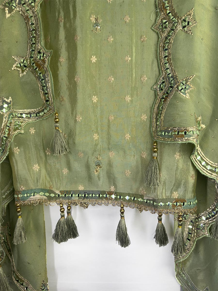 Meher – Tissue Dabka &amp; Mirror Work Suit