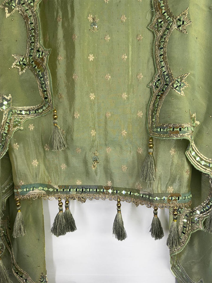 Meher – Tissue Dabka &amp; Mirror Work Suit