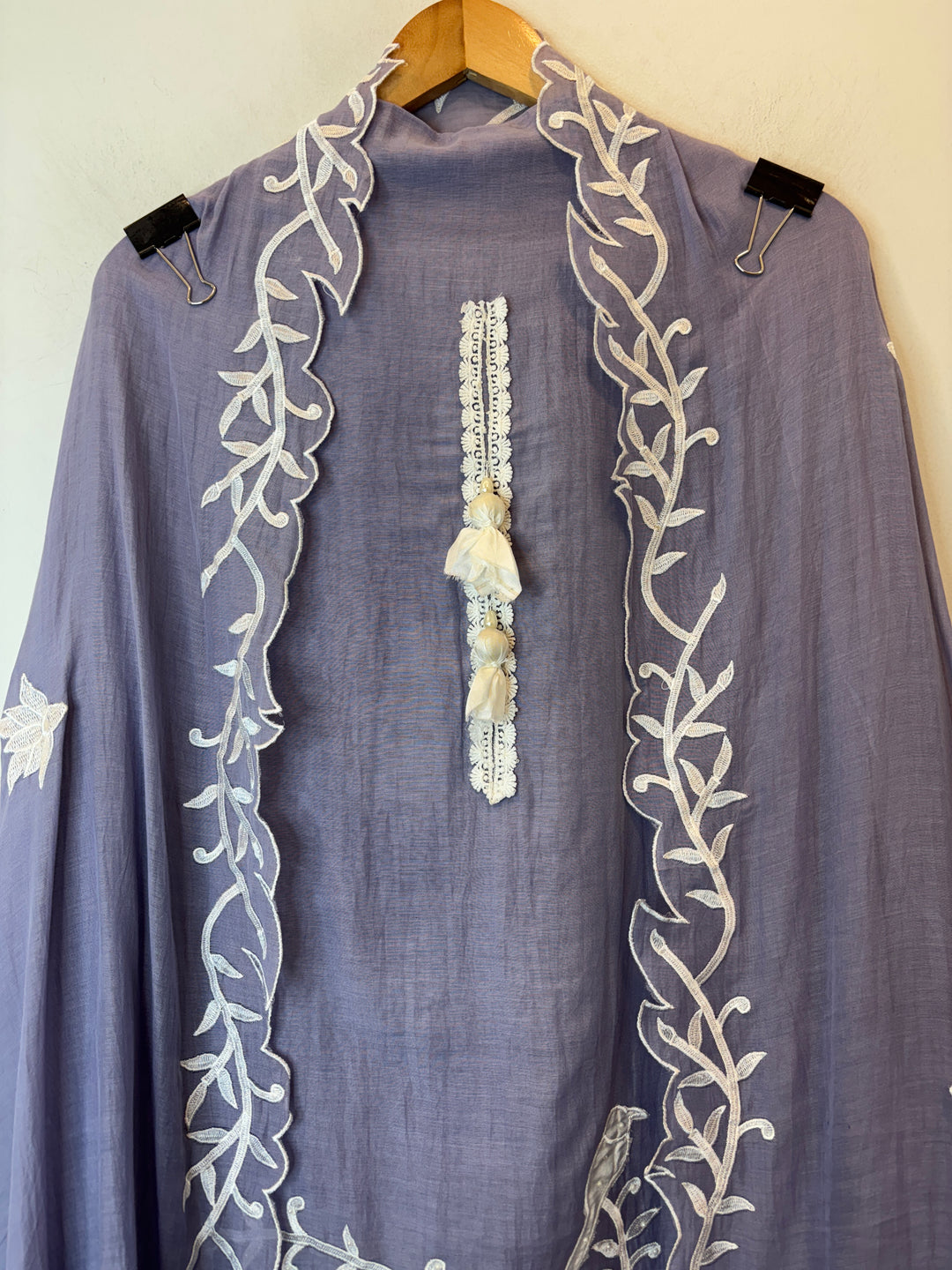 Zehvina – Purple Mul Cotton Pearl Thread Suit