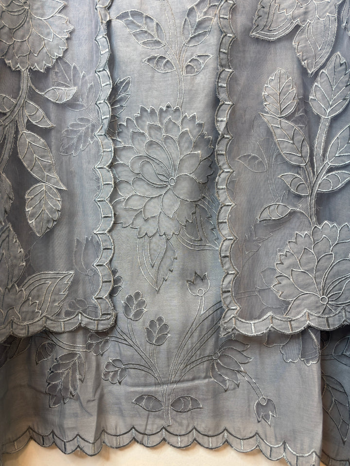 Applira – Blue Mul Cotton Appliqué Suit