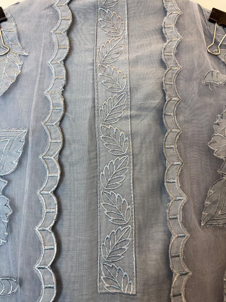 Applira – Blue Mul Cotton Appliqué Suit