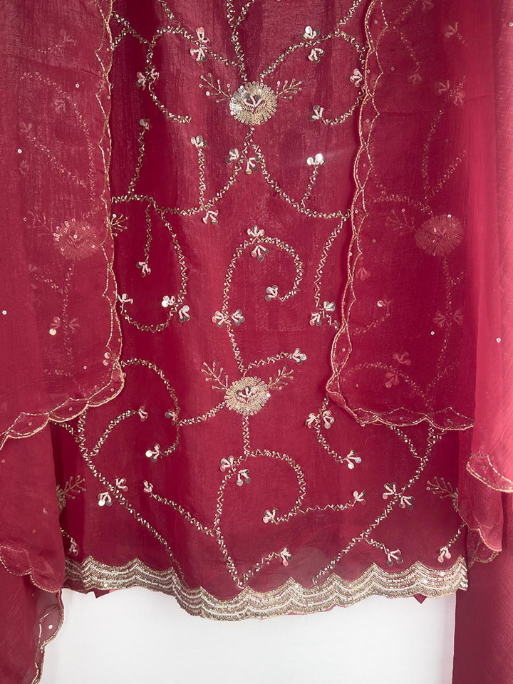 Falak – Handcrafted Crush Organza Suit