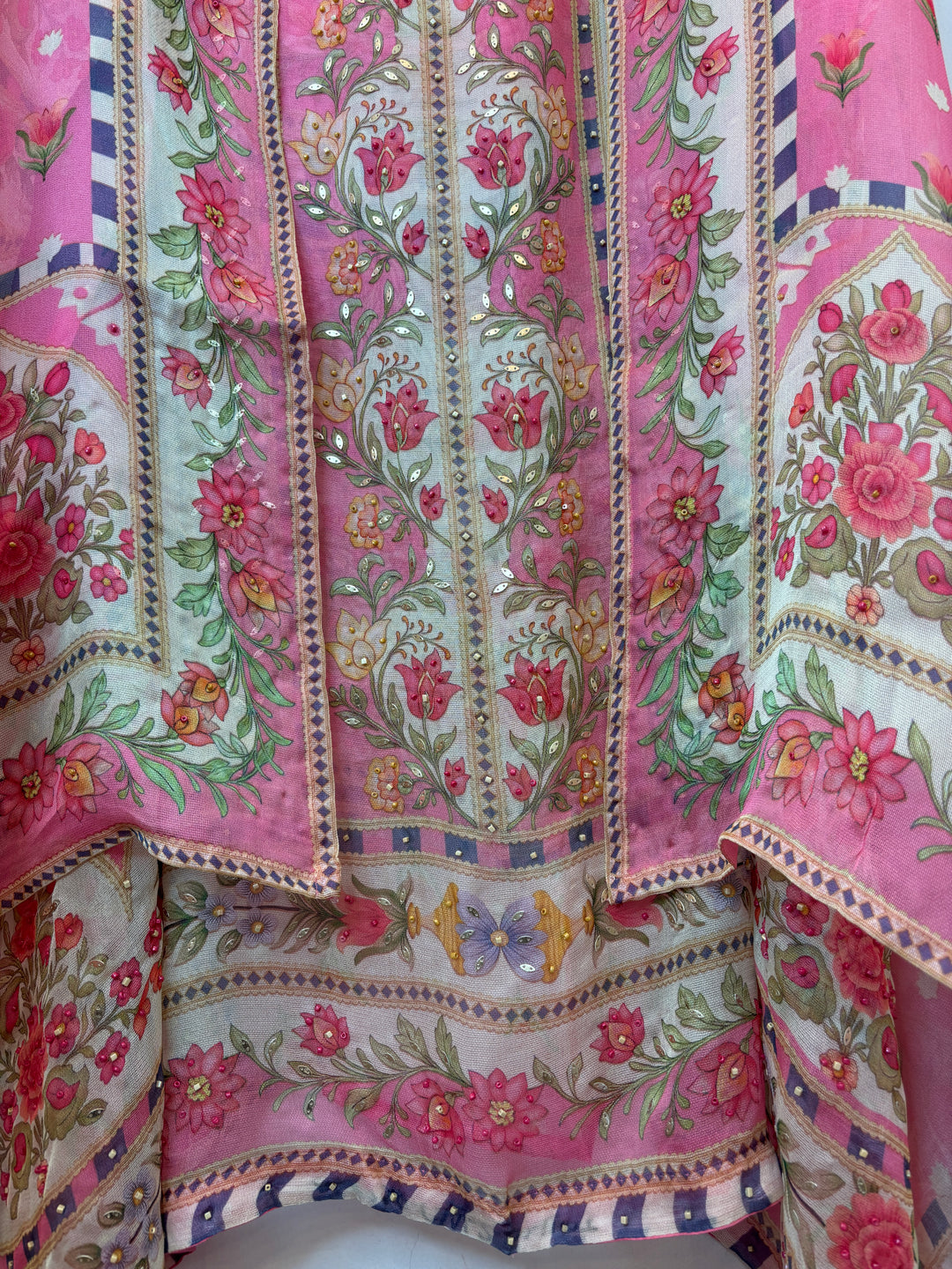 Zerina – Pink Burberry Mul Pearl Patch Suit