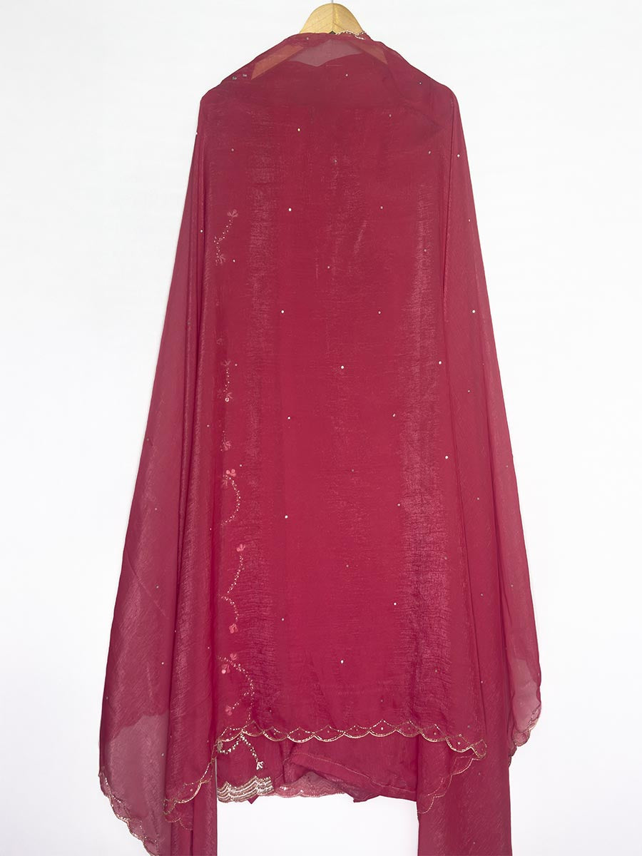 Falak – Handcrafted Crush Organza Suit