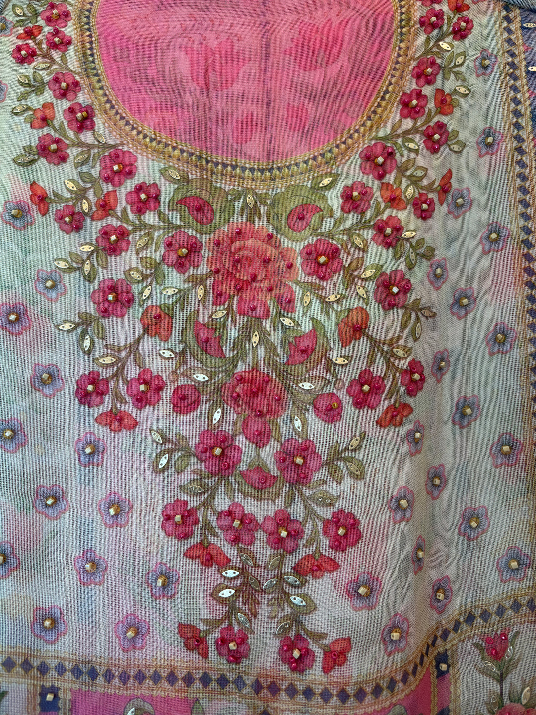 Zerina – Pink Burberry Mul Pearl Patch Suit