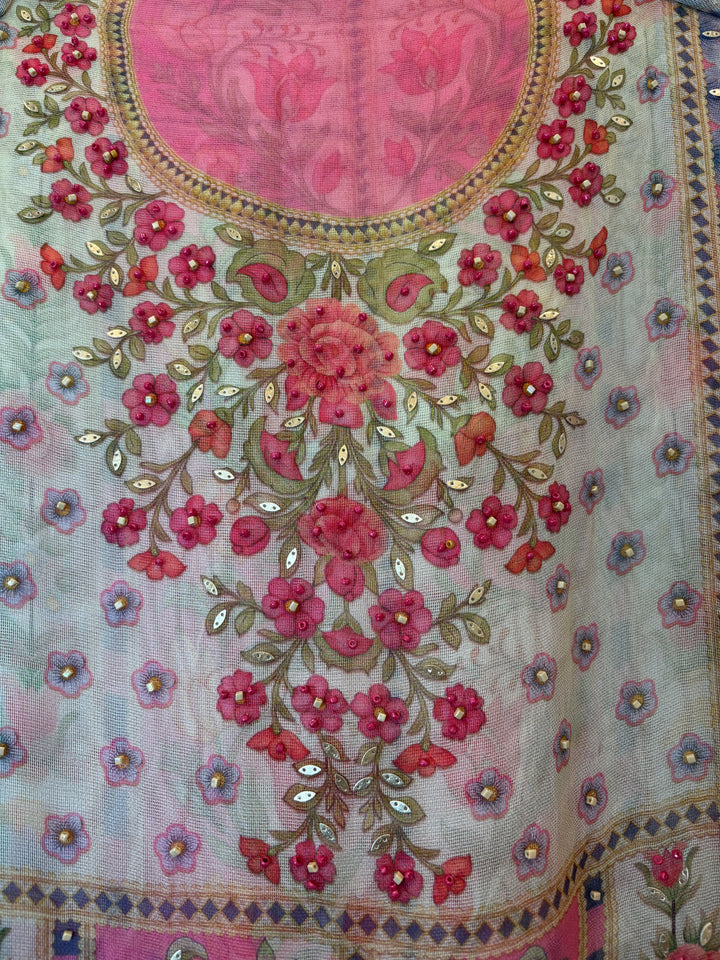 Zerina – Pink Burberry Mul Pearl Patch Suit