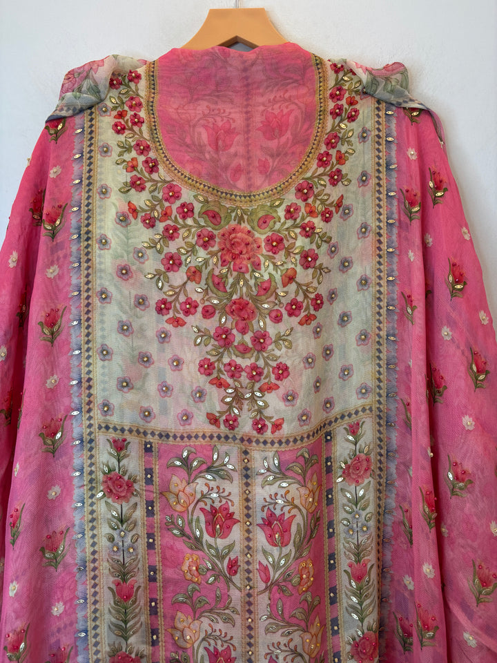 Zerina – Pink Burberry Mul Pearl Patch Suit