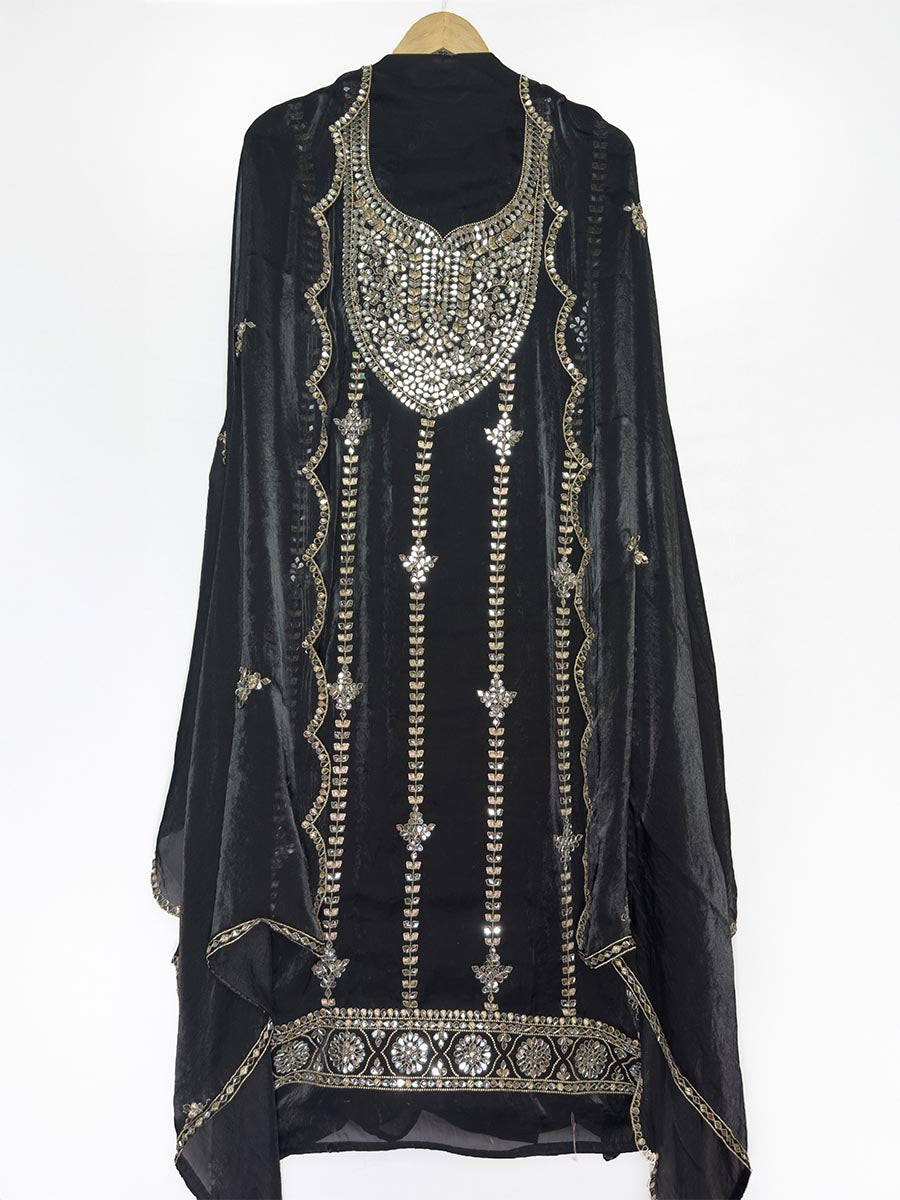 Sitara Noir – Glass Organza Mirror Work Suit
