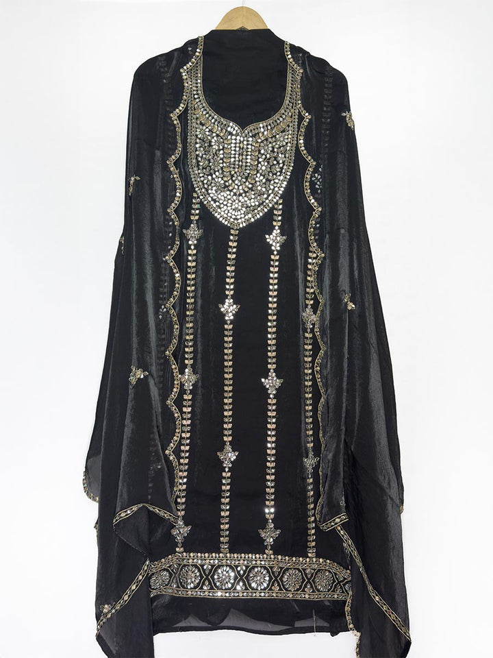 Sitara Noir – Glass Organza Mirror Work Suit