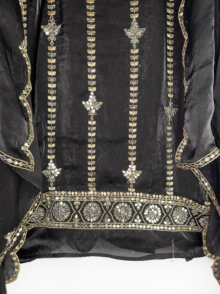 Sitara Noir – Glass Organza Mirror Work Suit