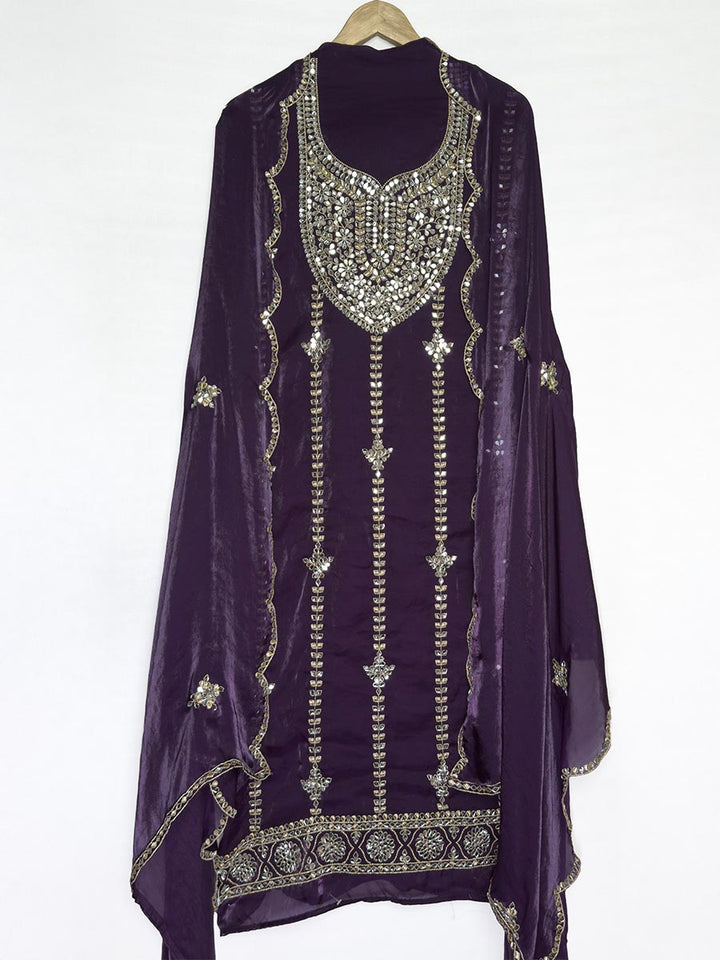 Sitara Jamuni – Glass Organza Mirror Work Suit