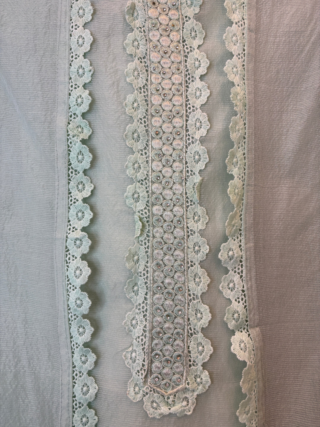 Crovela – Green Kota Crochet Lace Suit