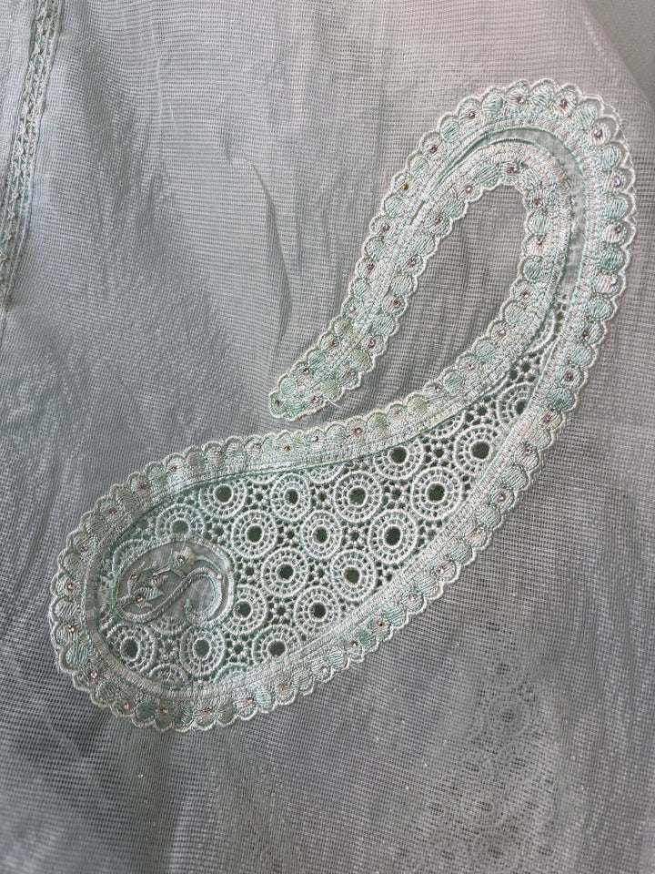Crovela – Green Kota Crochet Lace Suit