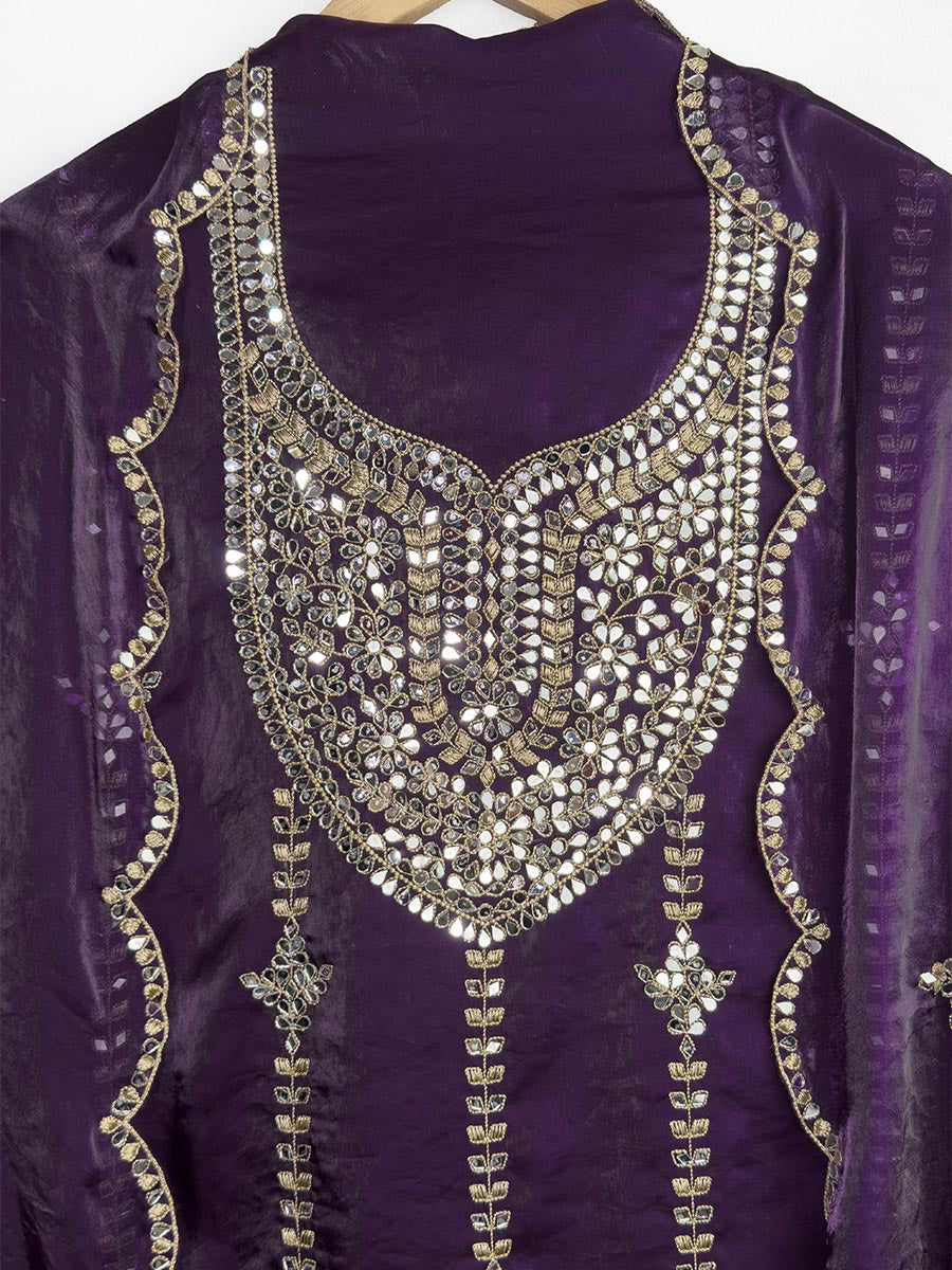 Sitara Jamuni – Glass Organza Mirror Work Suit