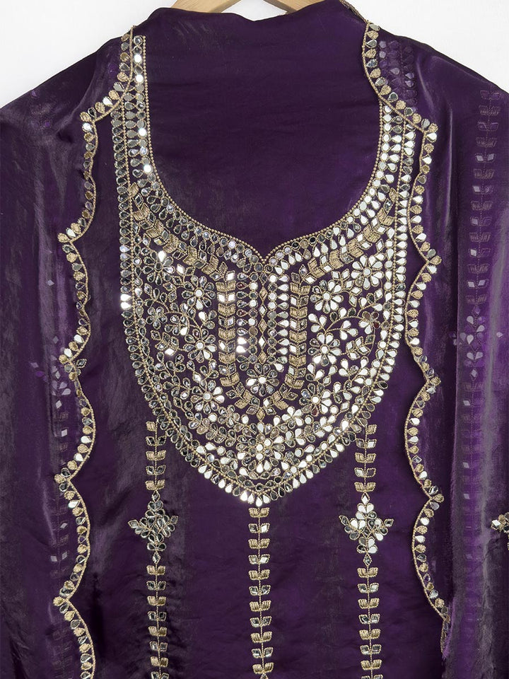 Sitara Jamuni – Glass Organza Mirror Work Suit