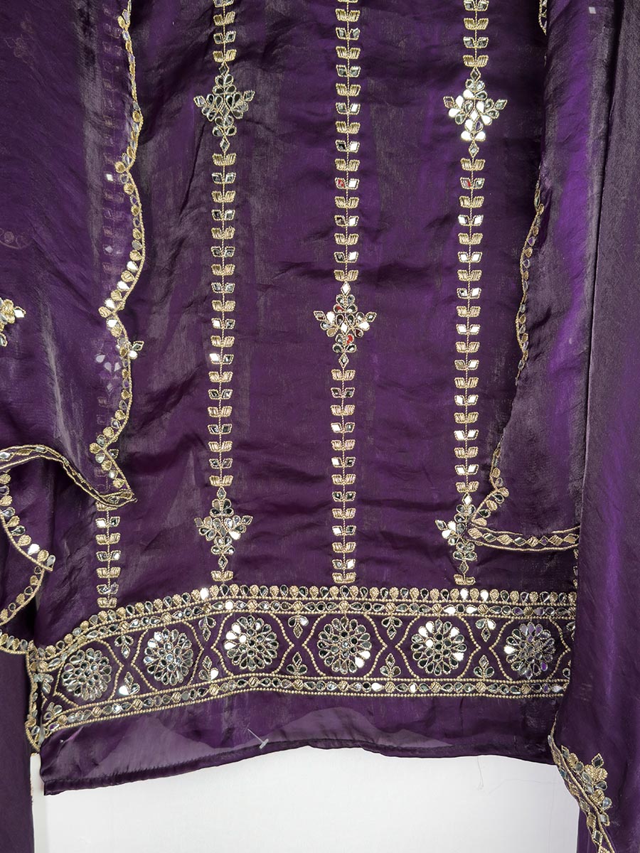 Sitara Jamuni – Glass Organza Mirror Work Suit