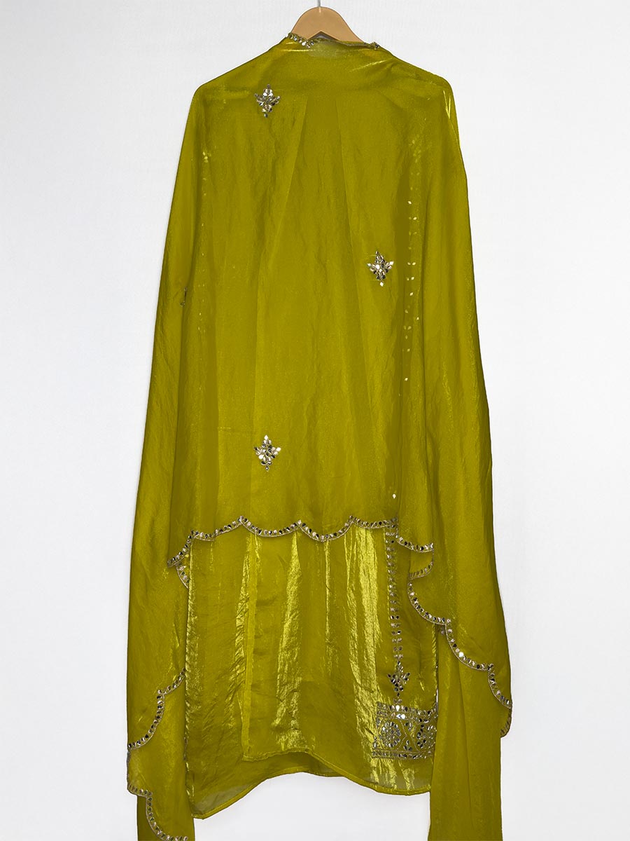 Sitara Sabz – Glass Organza Mirror Work Suit