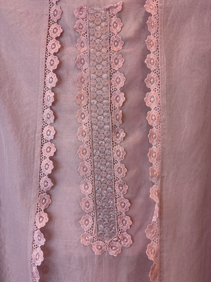Crovela – Pink Kota Crochet Lace Suit