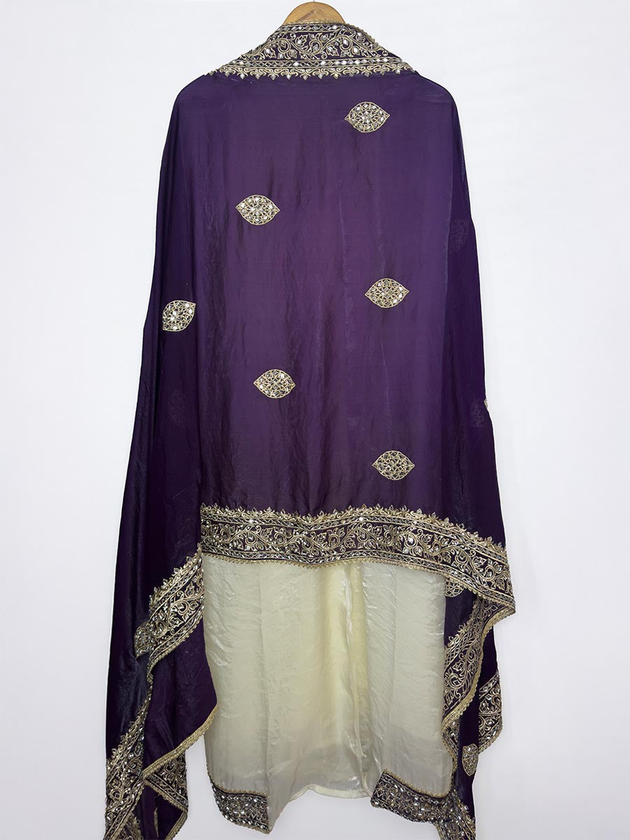 Gulnoor Zewar – Glass Organza Zari &amp; Mirror Work Suit