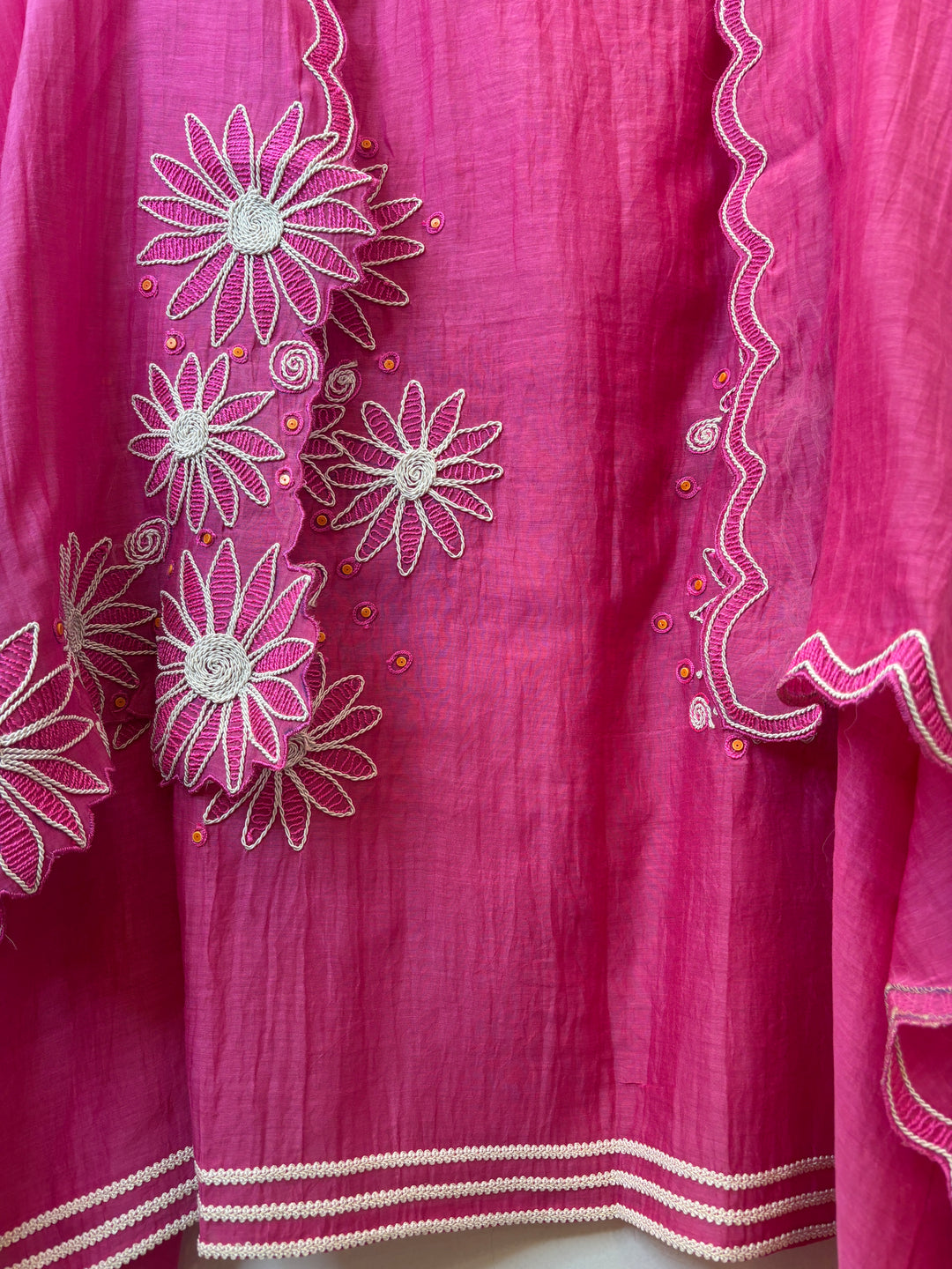 Floraya – Pink Mul Cotton Dori Flower Suit