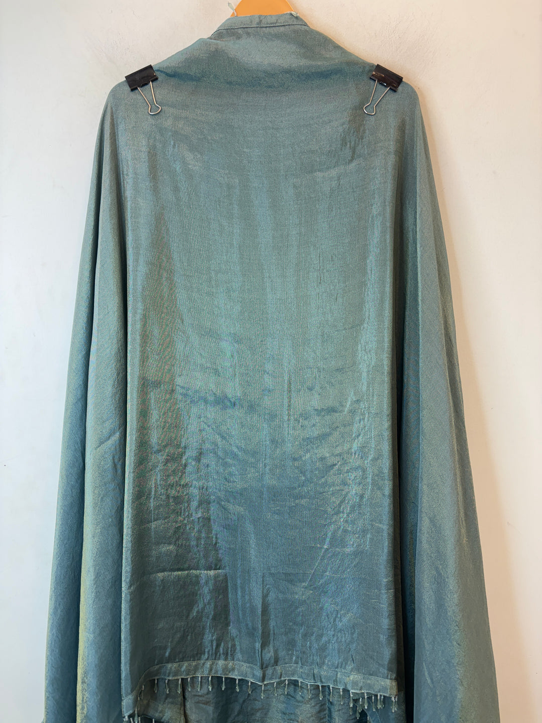 Zehvaya – Sea Green Shimmer Tissue Handwork Suit
