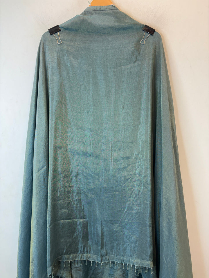 Zehvaya – Sea Green Shimmer Tissue Handwork Suit