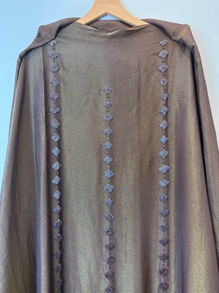 Zehvaya – Brown Shimmer Tissue Handwork Suit