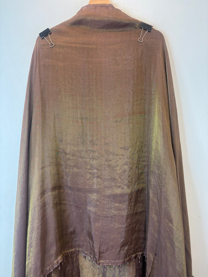 Zehvaya – Brown Shimmer Tissue Handwork Suit