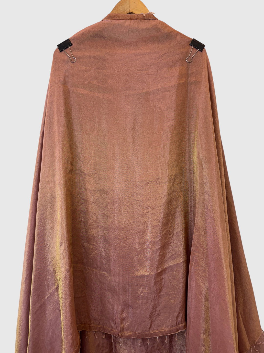 Zehvaya – Peach Shimmer Tissue Handwork Suit