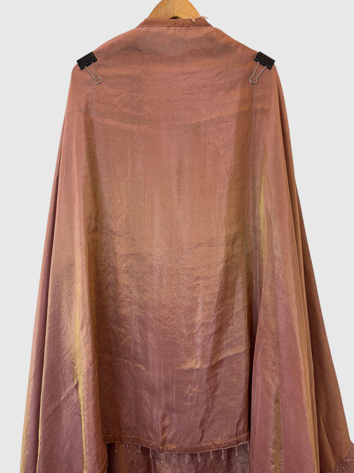 Zehvaya – Peach Shimmer Tissue Handwork Suit