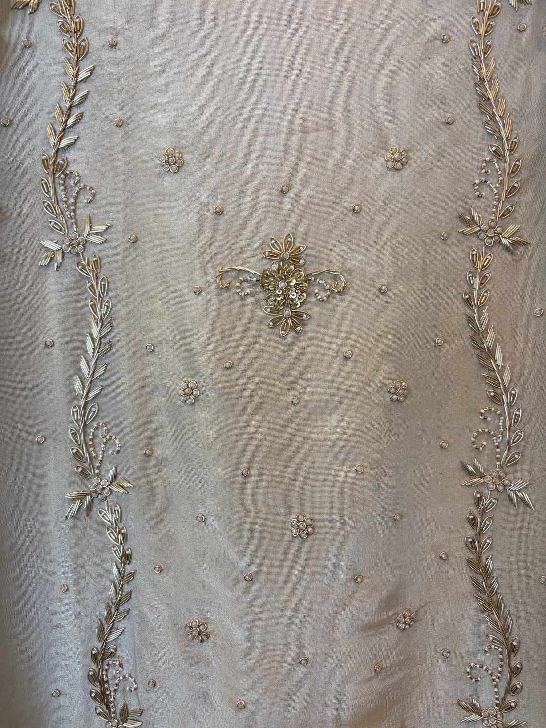 Zehira – Ivory Tissue Dabka Pearl Suit