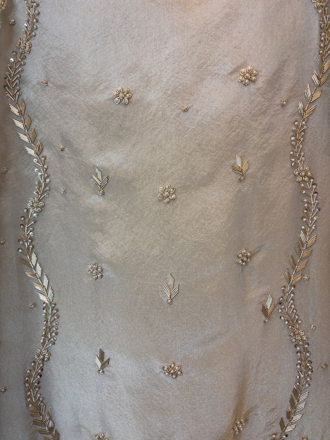 Zehira – Ivory Tissue Dabka Pearl Suit
