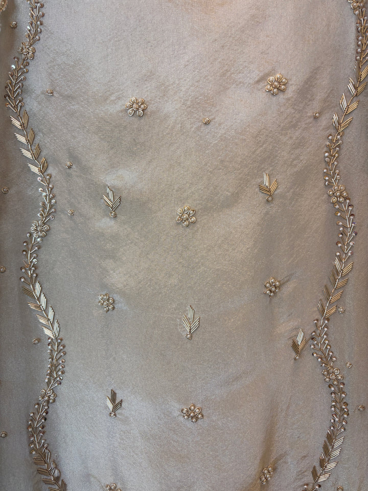 Zehira – Ivory Tissue Dabka Pearl Suit