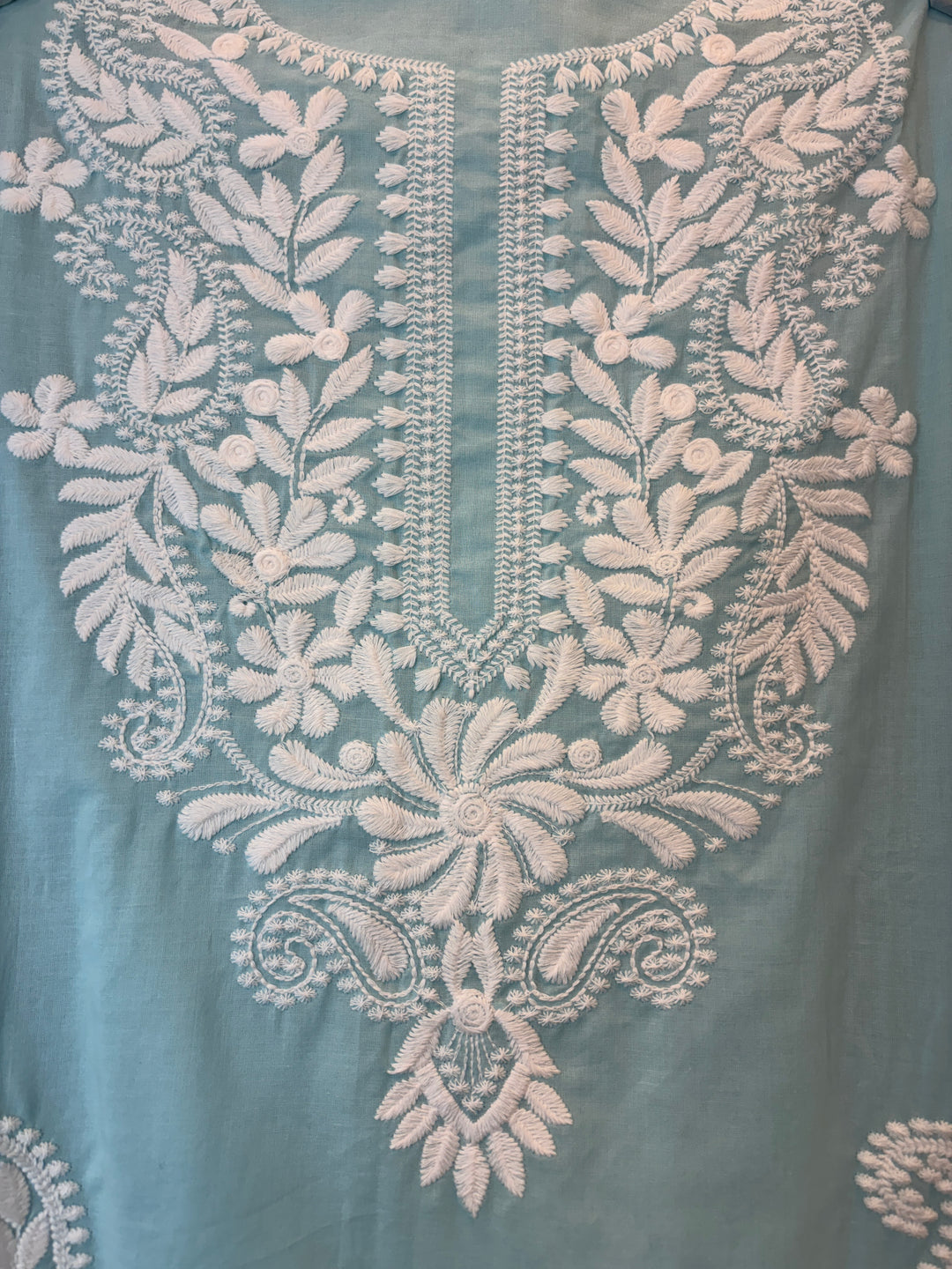 Noorika – Blue Cotton Chikankari Suit