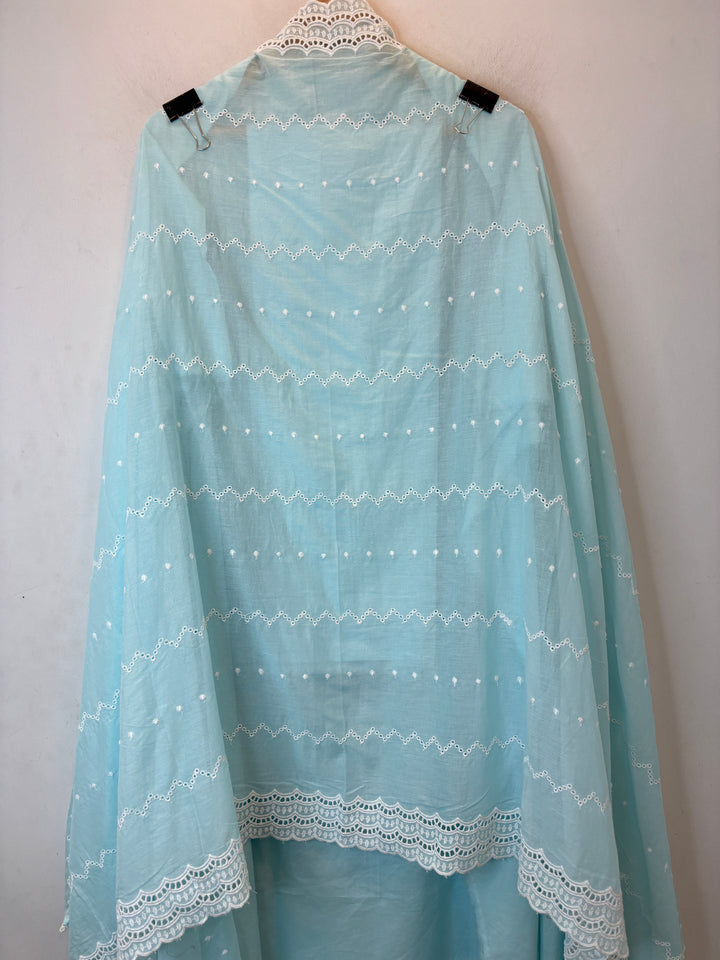 Noorika – Blue Cotton Chikankari Suit