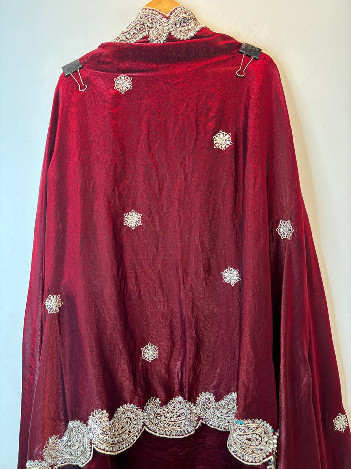 Zehvira – Red Glass Organza Mirror Suit