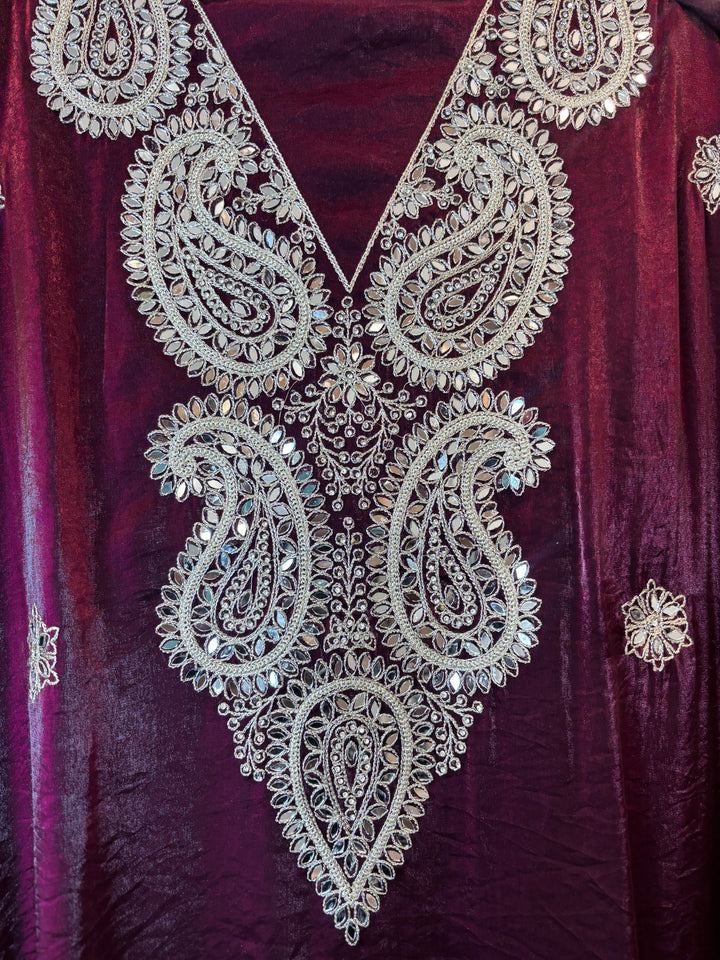 Zehvira – Wine Glass Organza Mirror Suit