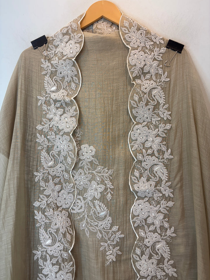 Zarika – Green Mul Cotton Dori Embroidered Suit