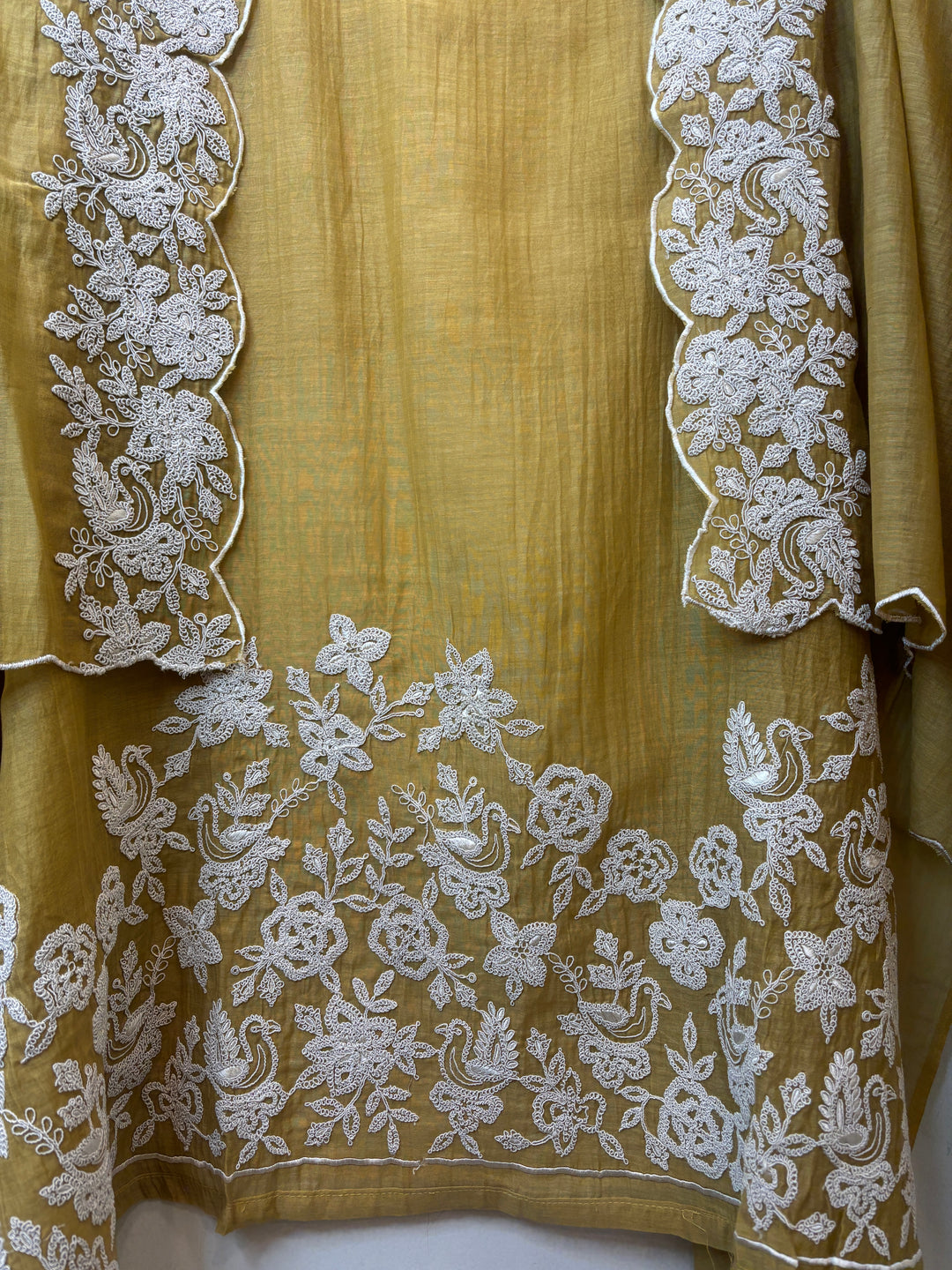 Zarika – Mehandi Green Mul Cotton Dori Embroidered Suit