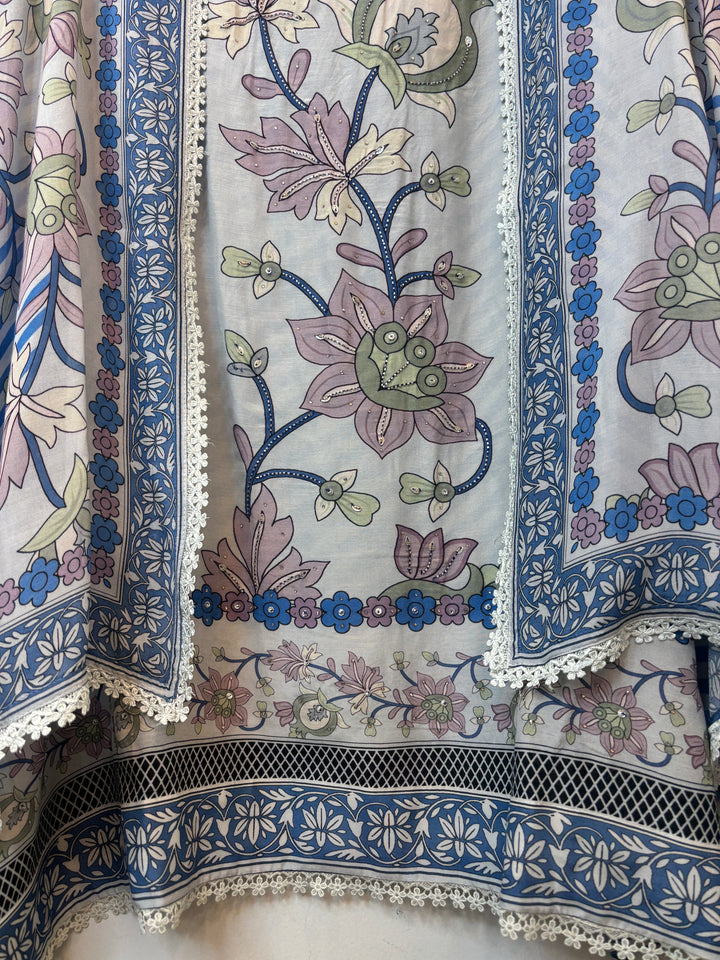 Zivara – Muslin Printed Handwork Suit